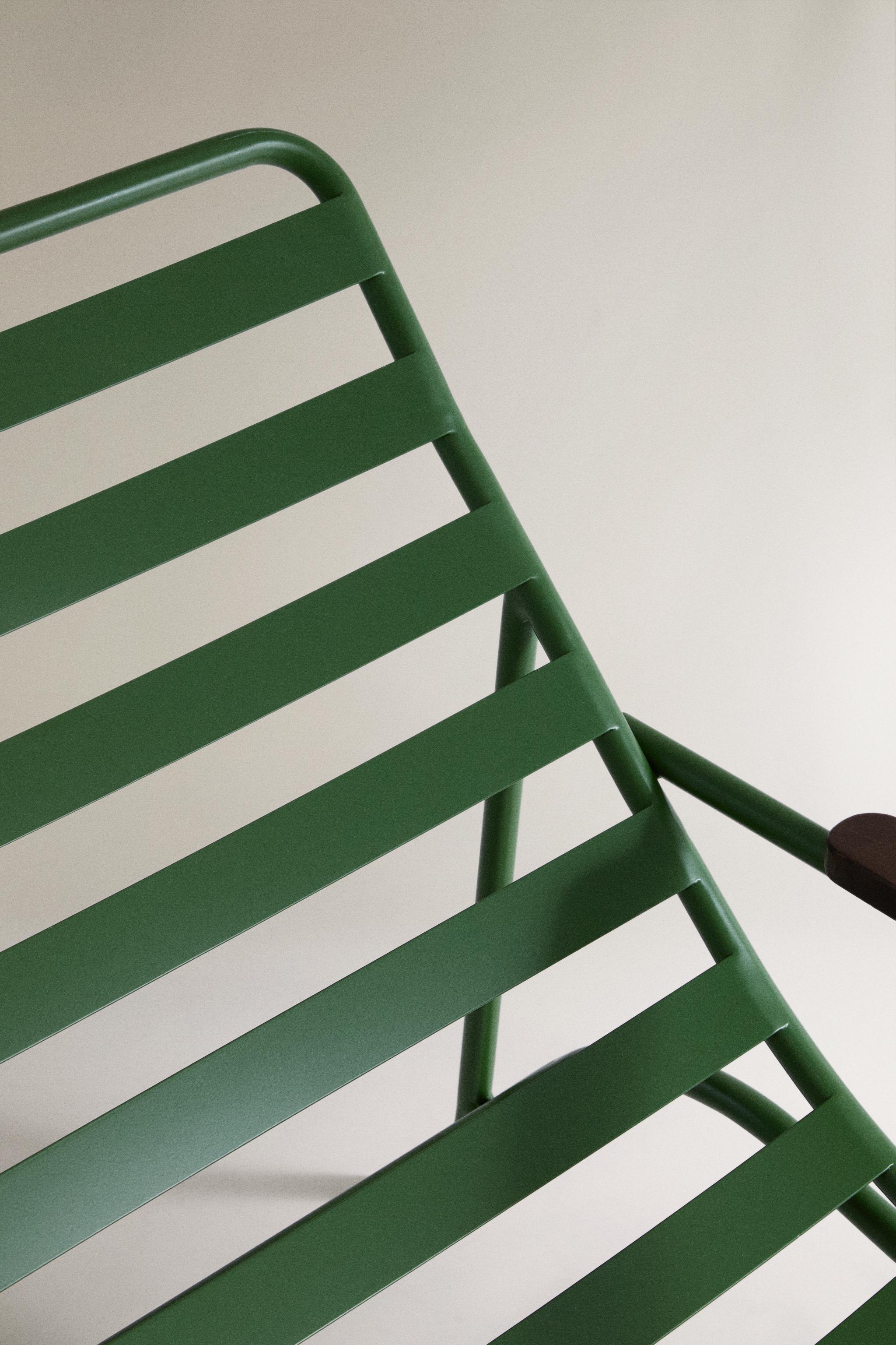 CHAISE LONGUE MÉTAL ET BOIS